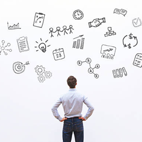 Um homem procurando desafios